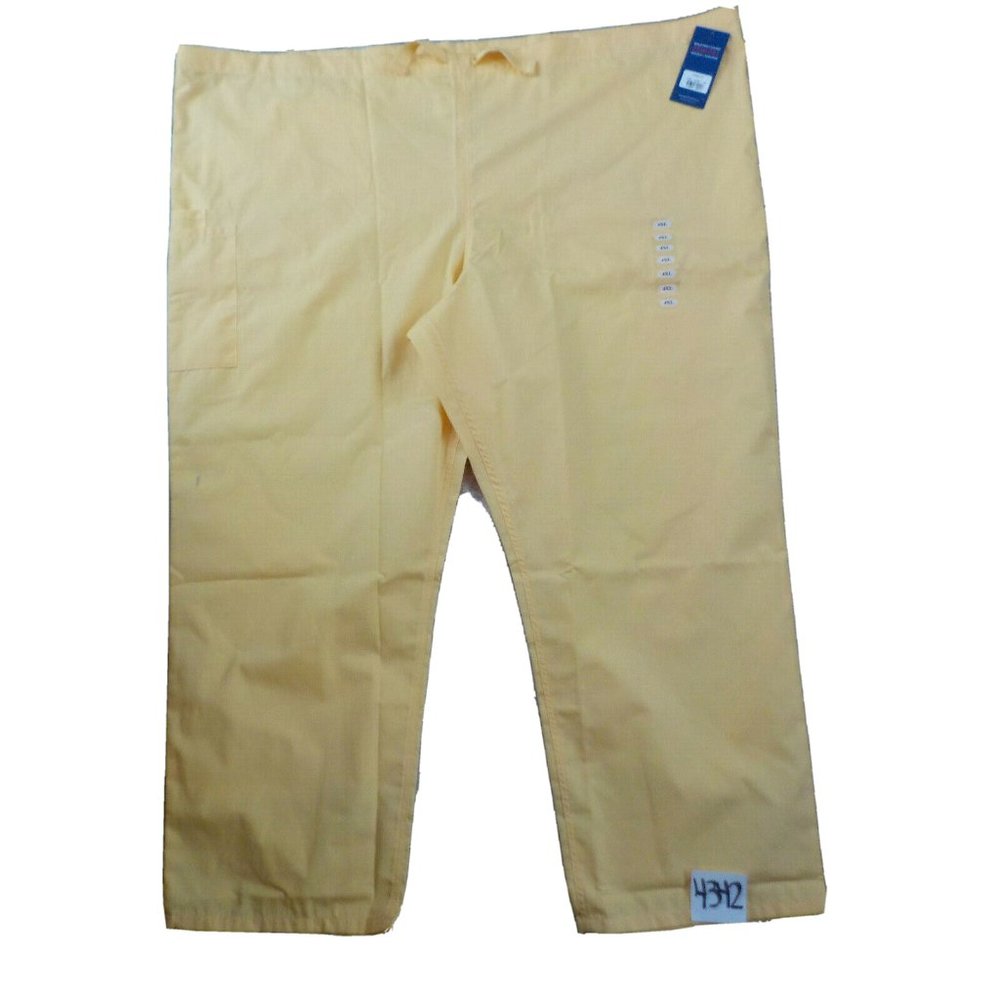 NWT Cherokee Unisex Nursing Scrubs Yellow Scrub 3 Pocket Medical Pants